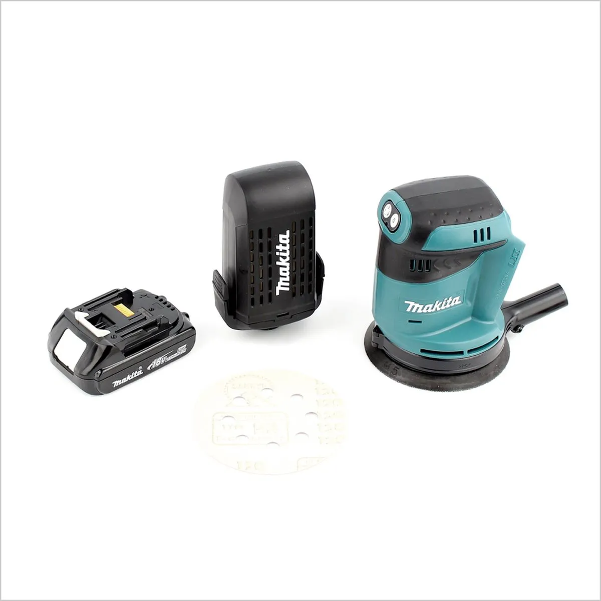 Makita DBO180Y1 Excentrische Schuurmachine 18V - 125mm - 1x 1,5Ah Accu - afbeelding 5 van 5