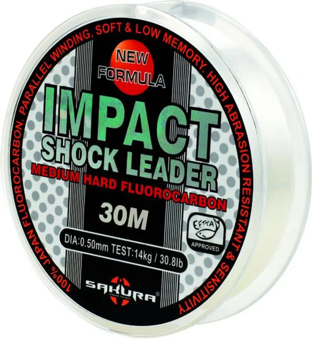 Sakura Impact Shock Leader Fluorcarbon 0.800mm - Rood