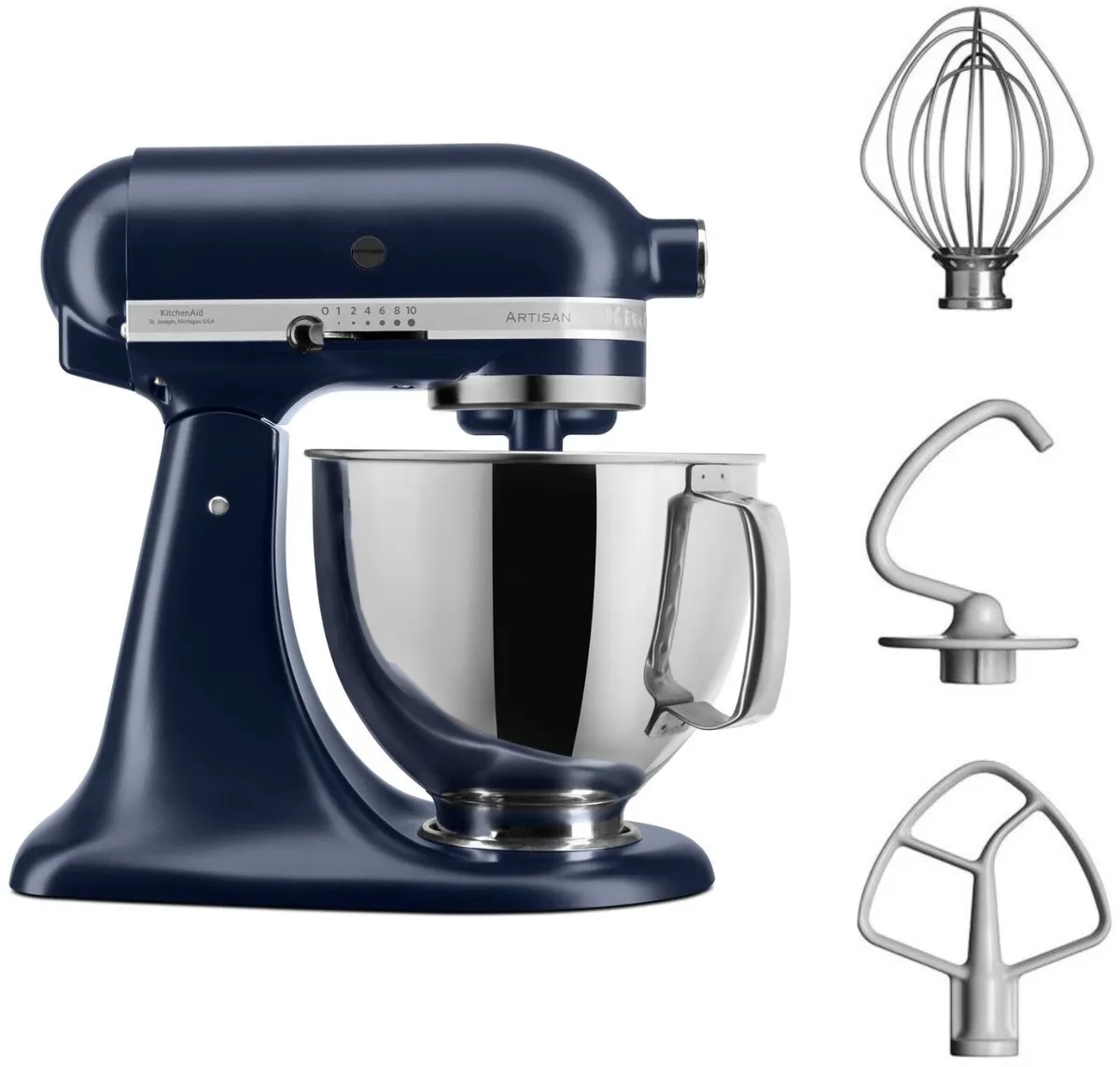 KitchenAid Artisan 5KSM125EIB Keukenmachine - 4,8L - Inktblauw