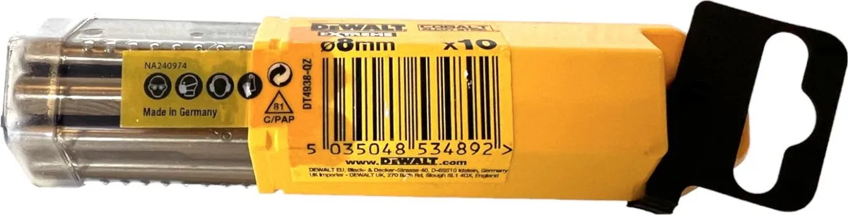 DeWalt DT4938 HSS Boor 8.0mm - Metaal - 1 Stuk