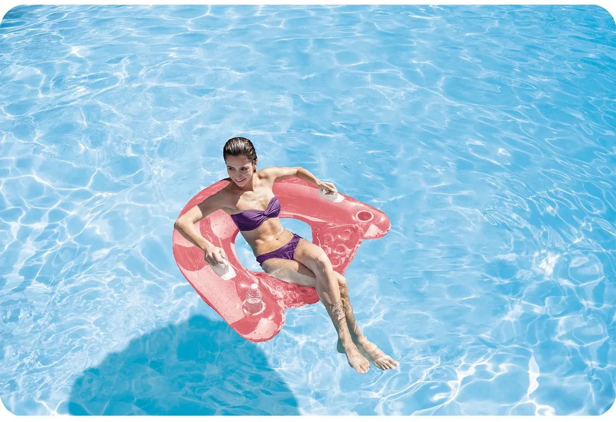 Intex Zwemstoel 58859 - 147x99cm Roze