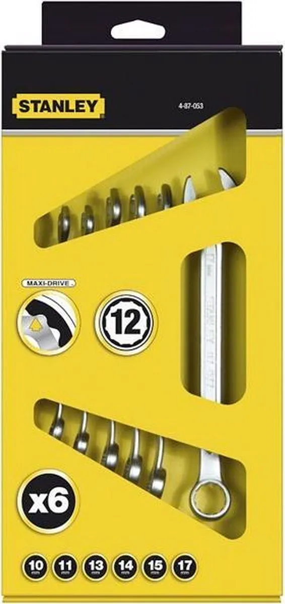Stanley Ringsteeksleutelset 6-delig 10-17mm