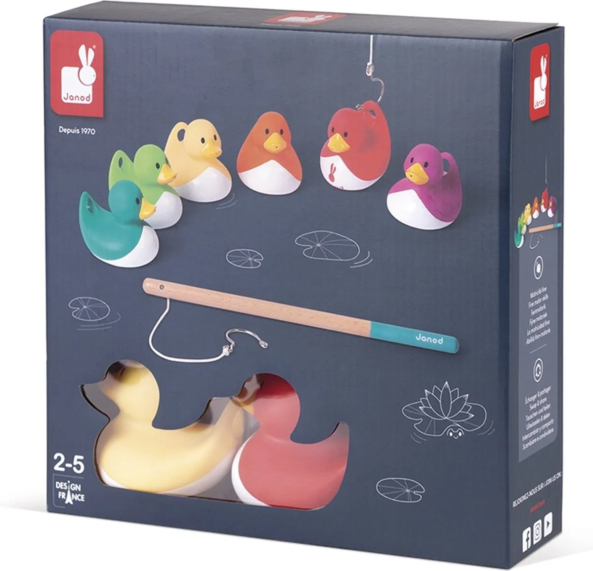 Janod Visspel Eendjes 3246 - 6 Eendjes & 2 Hengels