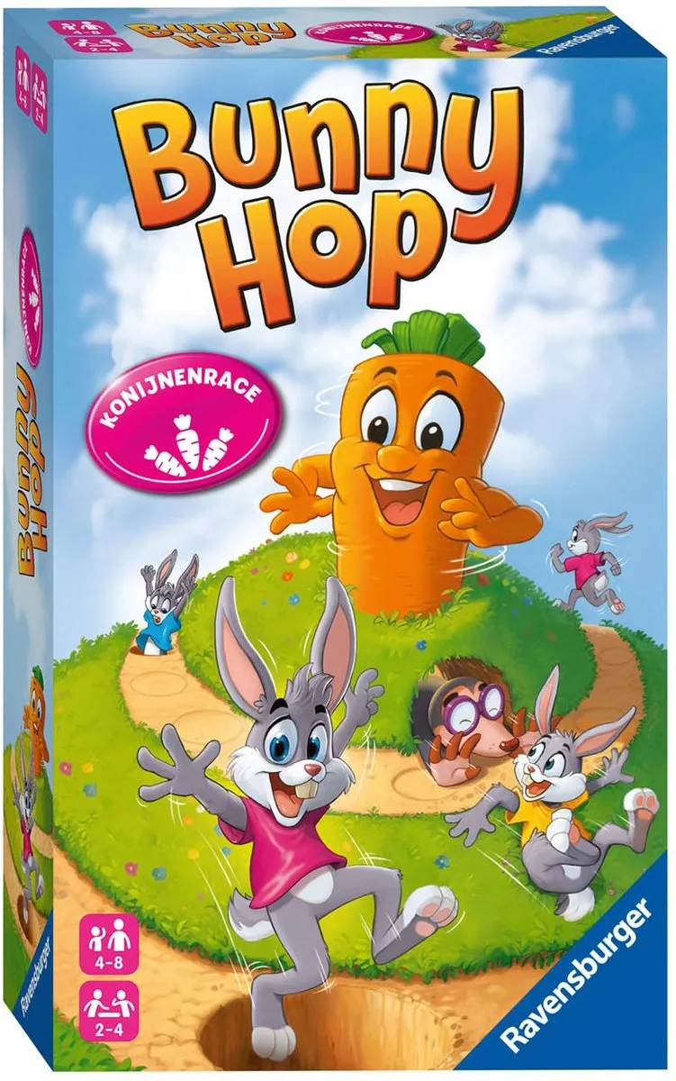 Ravensburger Bunny Hop Pocketspel 209927 - 2-4 Spelers - afbeelding 6 van 6