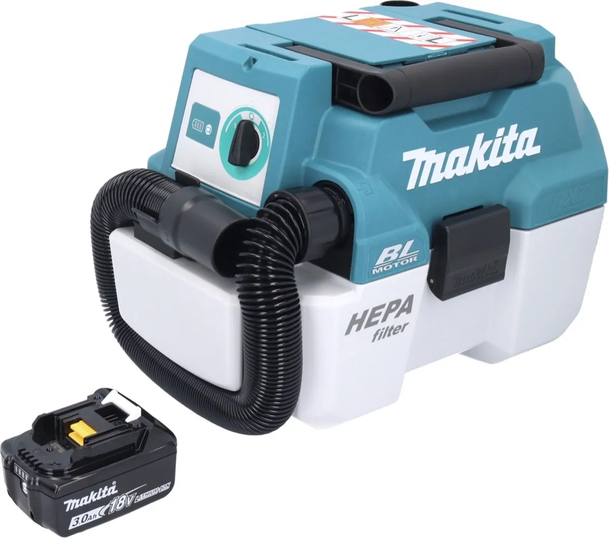 Makita DVC750LF1 Accustofzuiger LXT 18V 67mbar 7,5L - Groen