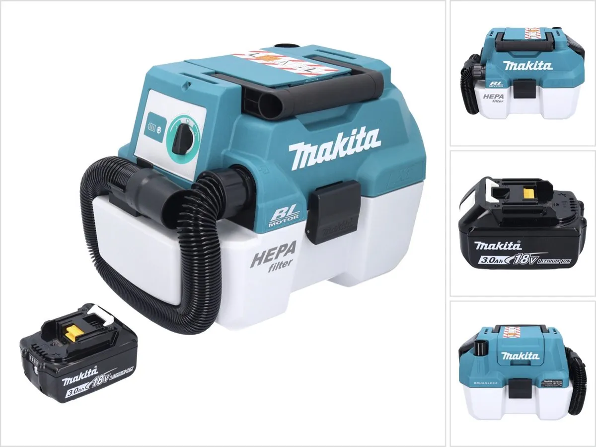 Makita DVC750LF1 Accustofzuiger LXT 18V 67mbar 7,5L