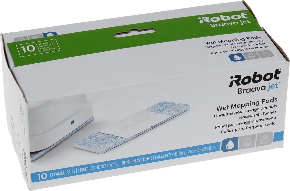 iRobot Braava Jet M6 Reinigingsdoek - 10 Stuks Blauw/Wit