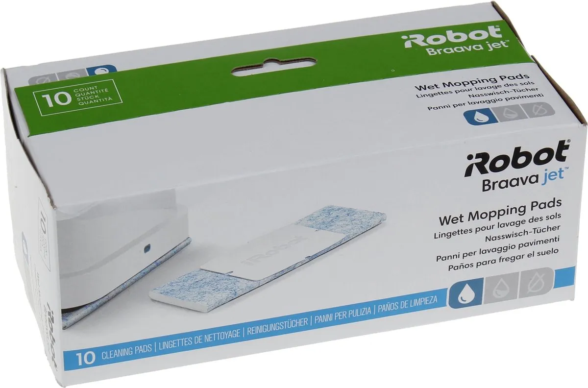 iRobot Braava Jet M6 Reinigingsdoek - 10 Stuks Blauw/Wit