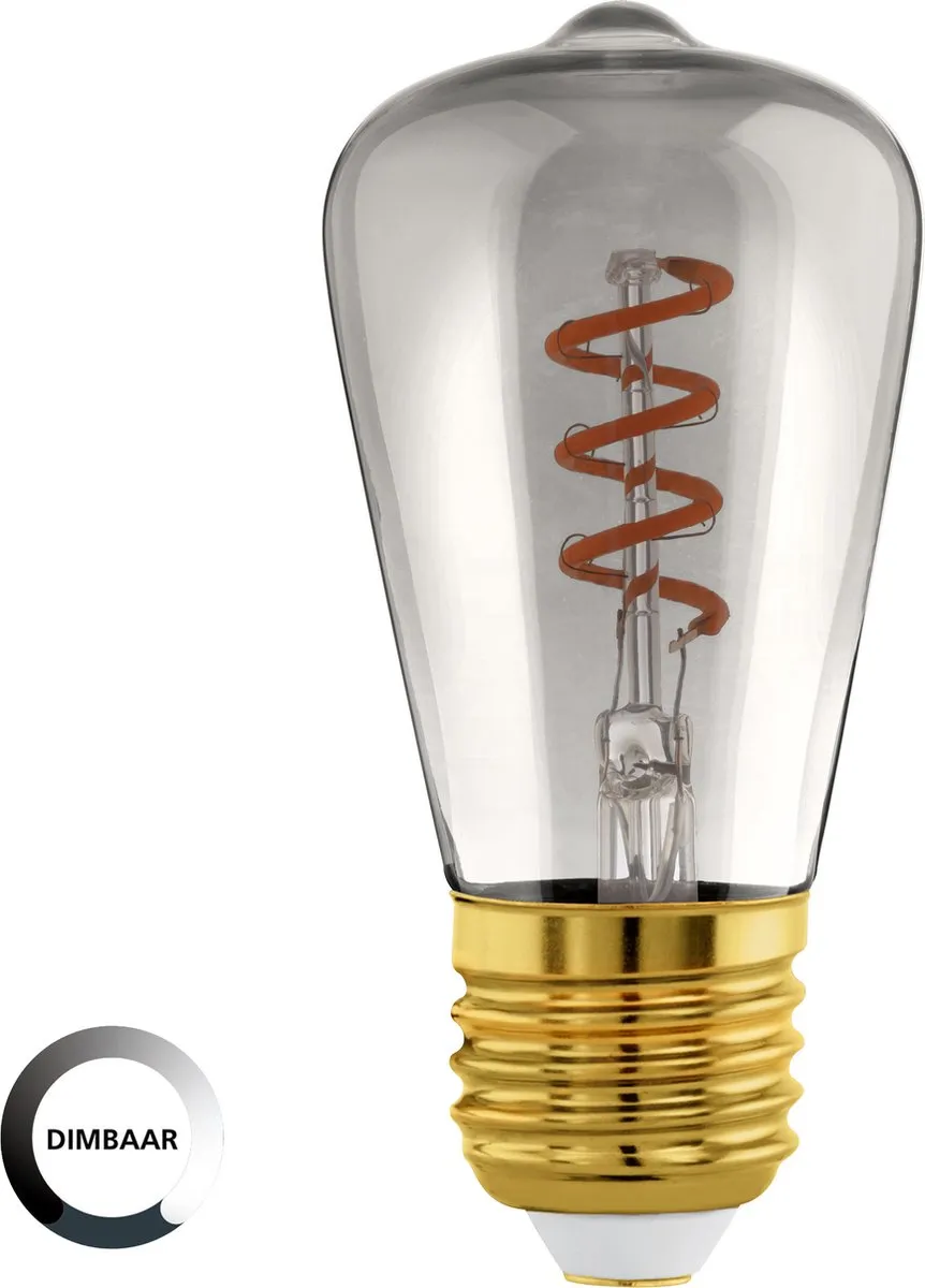 Eglo LED Lamp E27 ST48 Rookglas 4W 2000K
