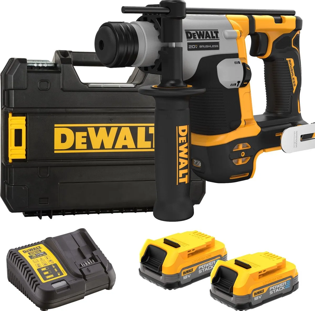 DeWalt DCH172E2T Boorhamer SDS-Plus 18V XR - 2x Powerstack Accu 1700mAh