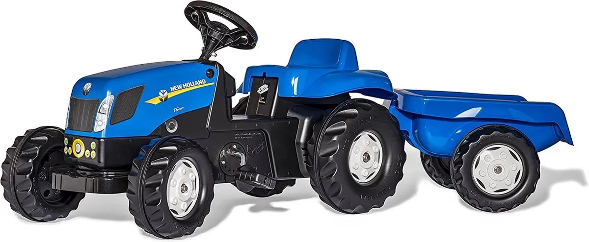 Rolly Toys rollyKid New Holland Traptractor met Aanhangwagen