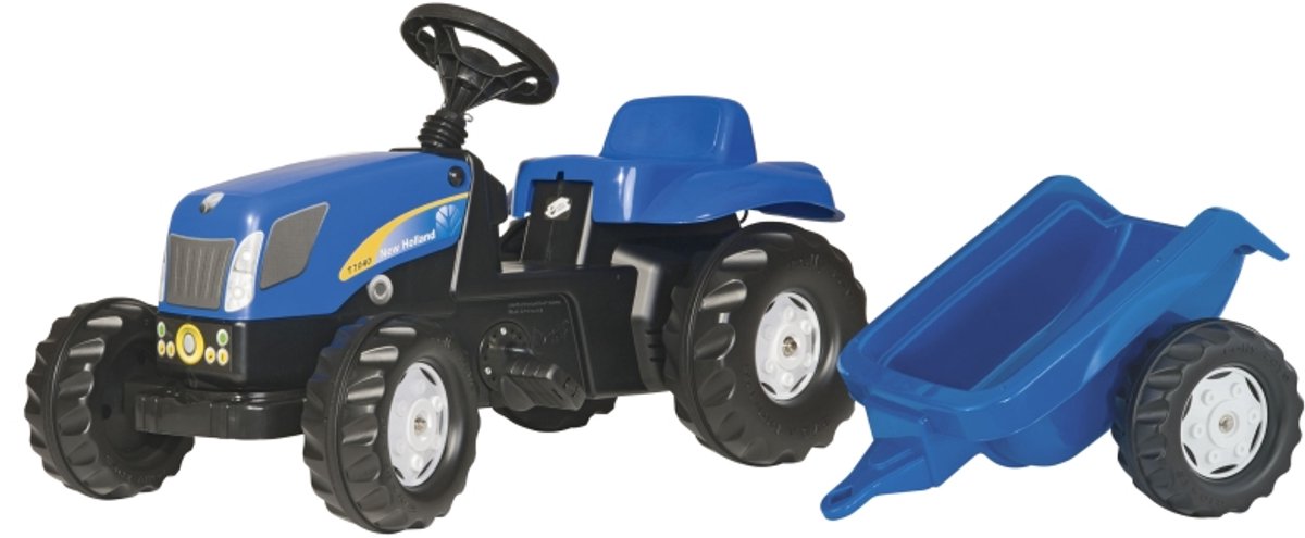 Rolly Toys rollyKid New Holland - Traptractor met aanhanger voor 2,5+ jaar