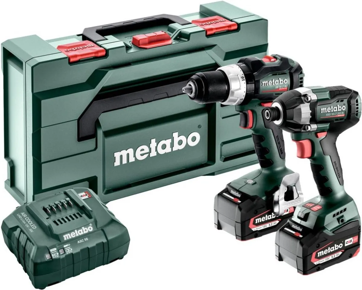 Metabo BSLBL+SSD200LTBL Accu-schroefboormachine 18V 5.2Ah