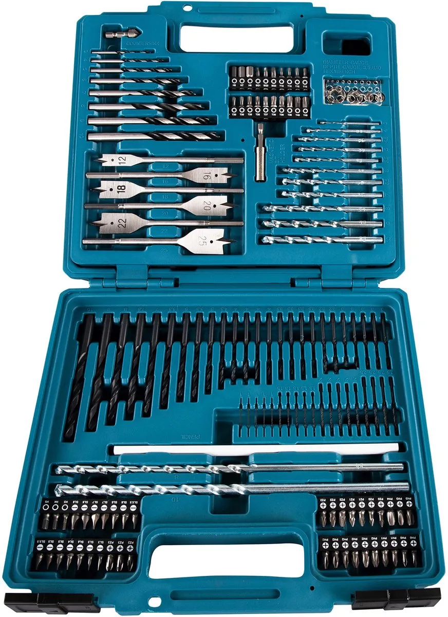 Makita E-06270 Accessoire Set 212-delig - Steen/Hout