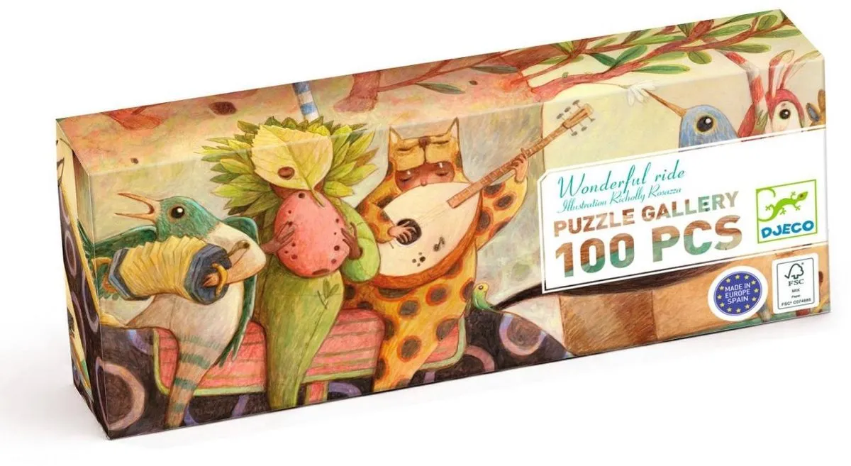 Djeco Wonderful Ride Legpuzzel 100 Stuks - Multicolor - afbeelding 4 van 6