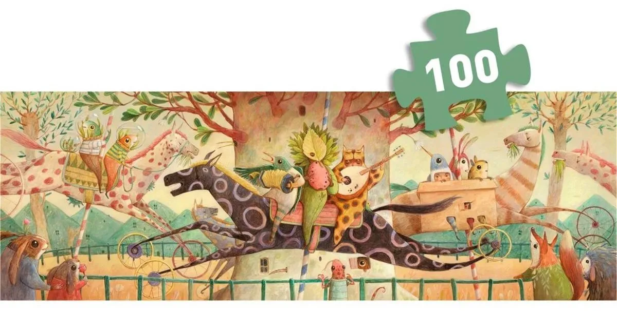 Djeco Wonderful Ride Legpuzzel 100 Stuks - Multicolor - afbeelding 2 van 6
