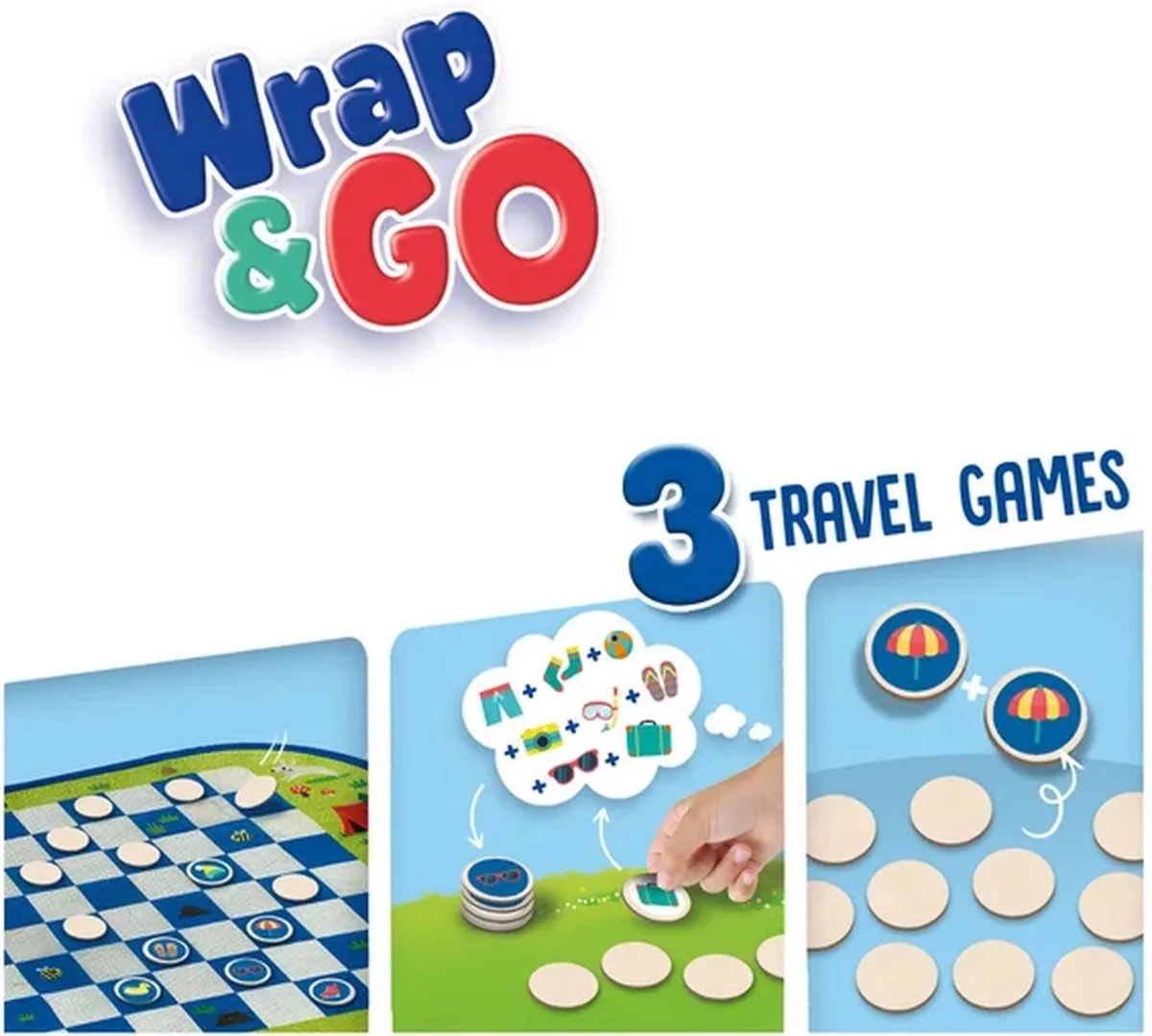 SES Creative Wrap&Go Reisspellen 3-in-1 - Dammen/Memo/Ik ga op reis - afbeelding 6 van 6