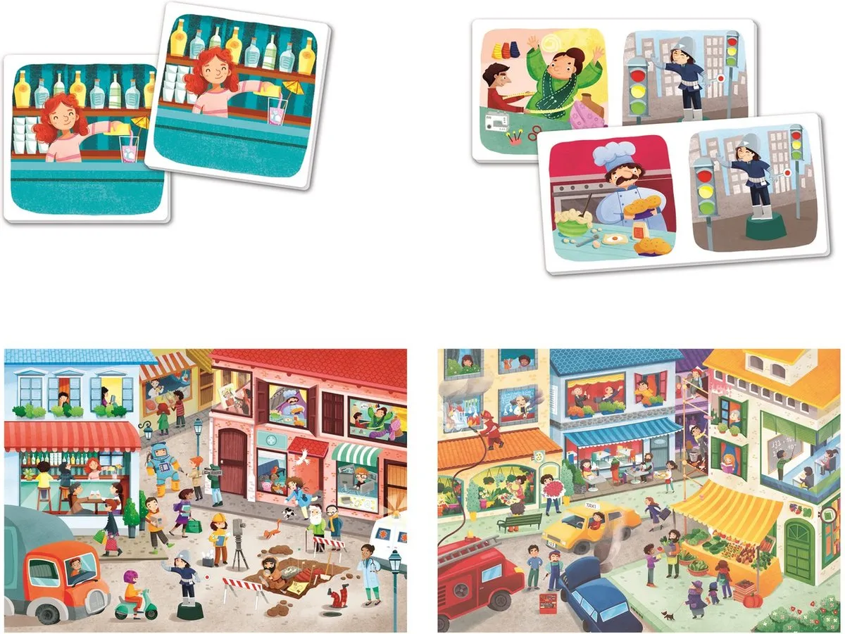 Clementoni What's My Job Superkit - 4-in-1 Puzzel 60 Stuks - Multicolor - afbeelding 2 van 3