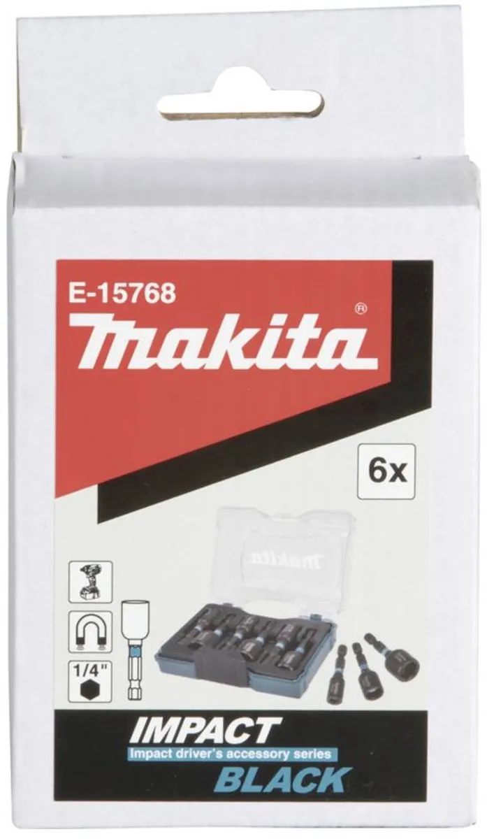 Makita Impact Black Krachtdoppenset E-15768 - 6-delig