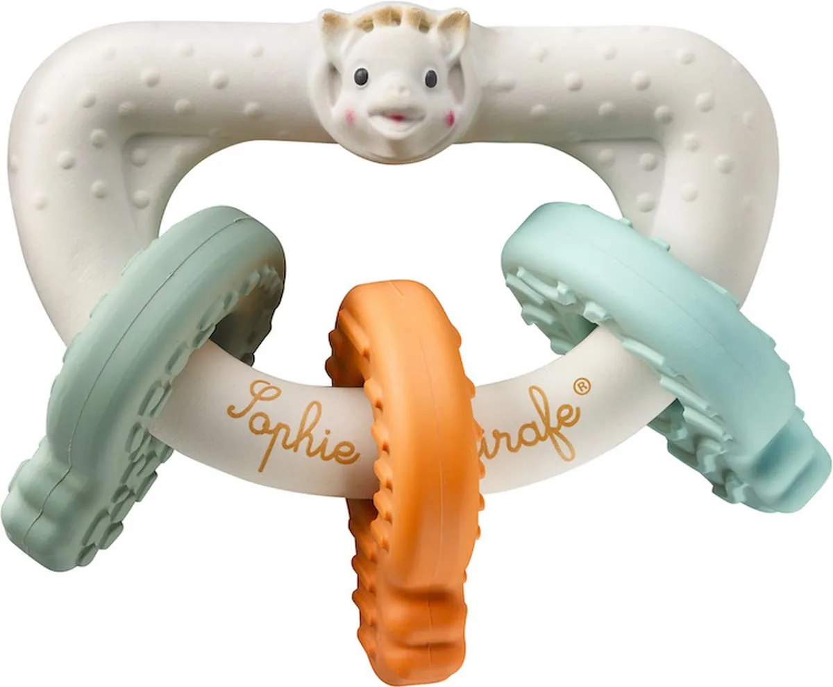Sophie de Giraf Textured Teething Keys - Blauw/Beige/Oranje
