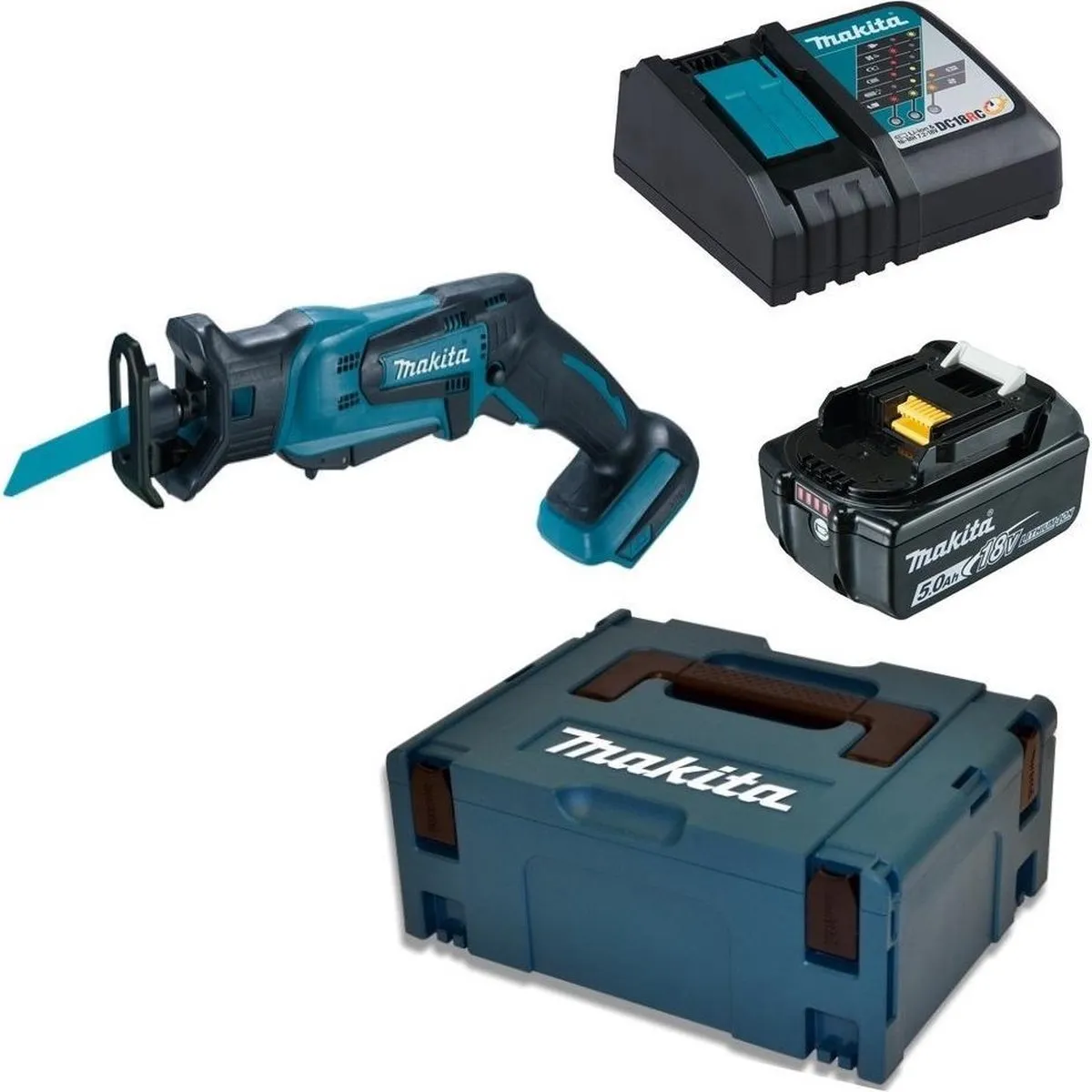 Makita DJR183RT1J Reciprozaag - 18V 5.0Ah