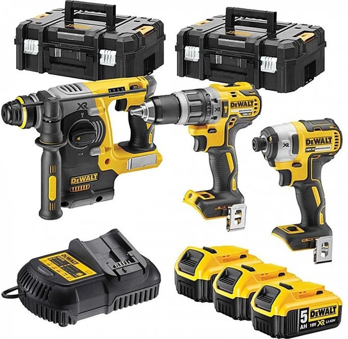 DeWalt DCK368P3T Accu Combiset 18V XR - 3x5.0Ah - TSTAK