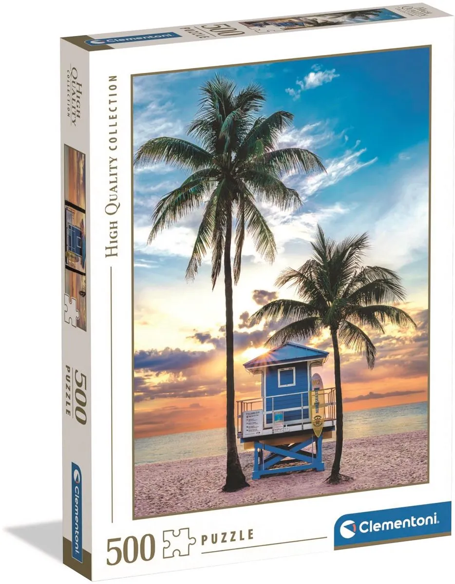 Clementoni Miami Beach Florida 2025 Puzzel 500 Stuks - Multikleur