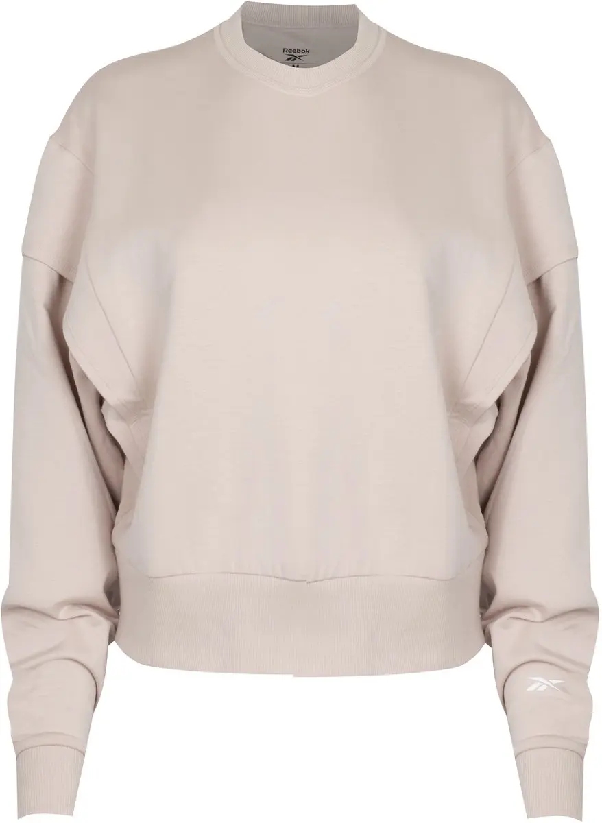 Reebok Dames Sweater Lange Mouw Beige - Maat M - afbeelding 6 van 6