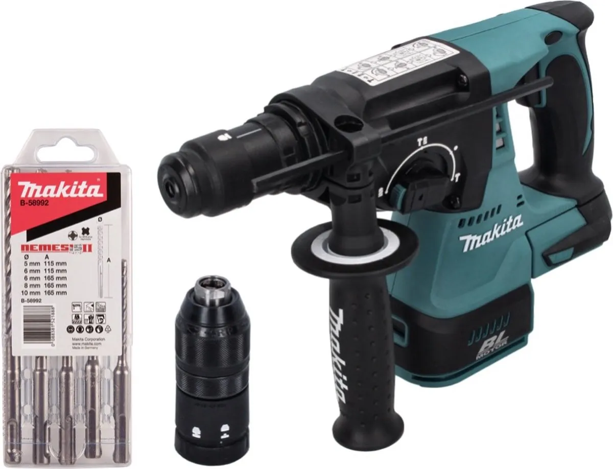 Makita DHR 243 Z SDS-plus Accuboormachine 18V - 24mm Beton - afbeelding 4 van 5