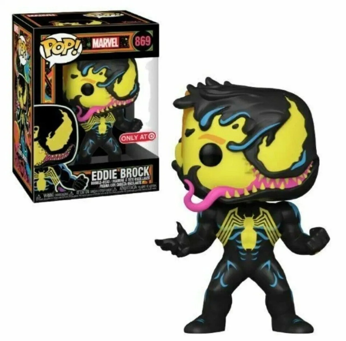 Funko Pop! Marvel Eddie Brock Black Light - Maat L