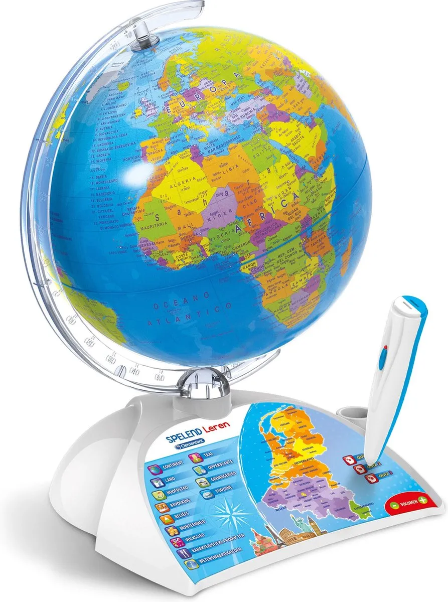 Clementoni Ontdek de Wereld Interactieve Wereldbol 66657 - Multi Kleur