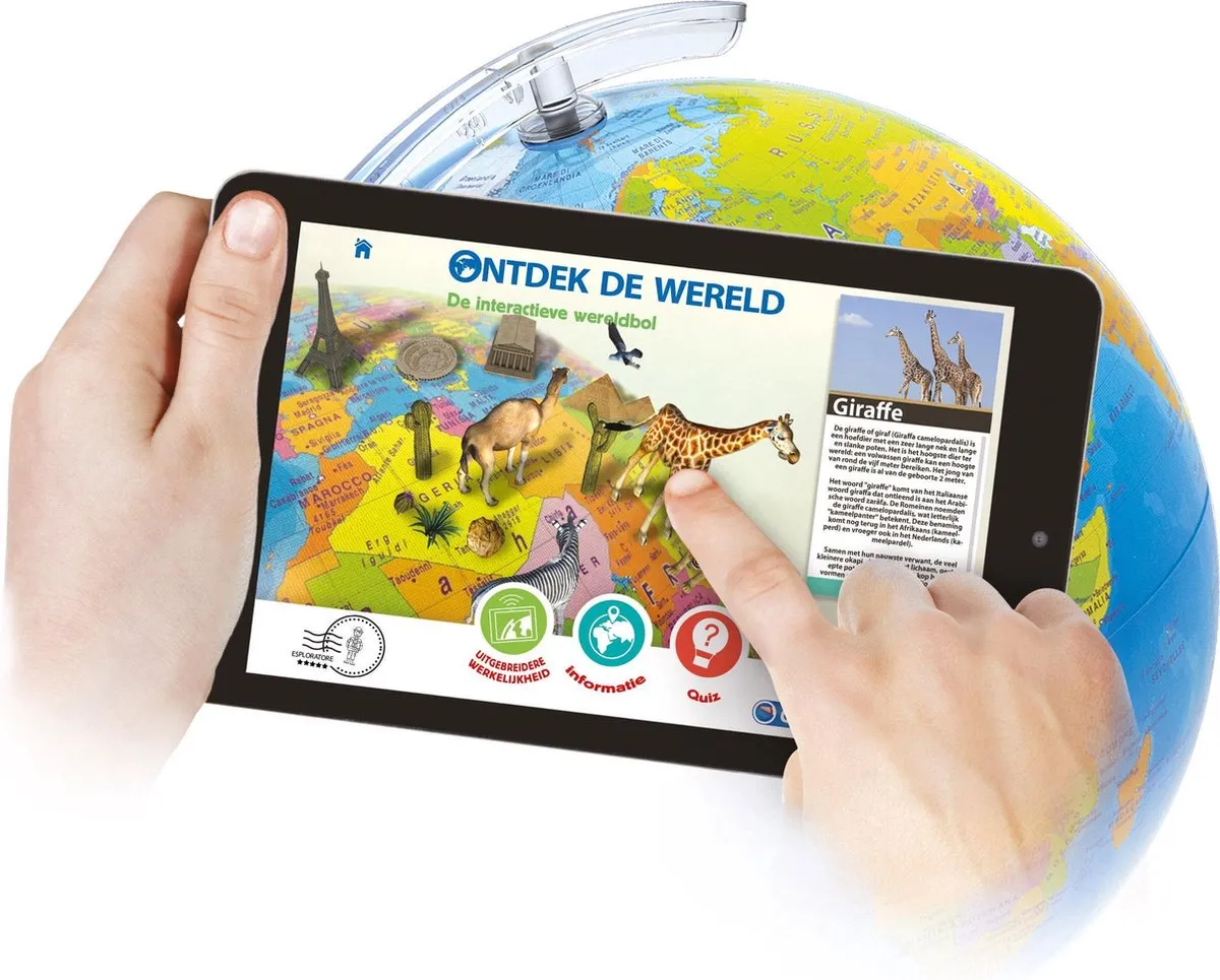 Clementoni Ontdek de Wereld Interactieve Wereldbol 66657 - Multi Kleur
