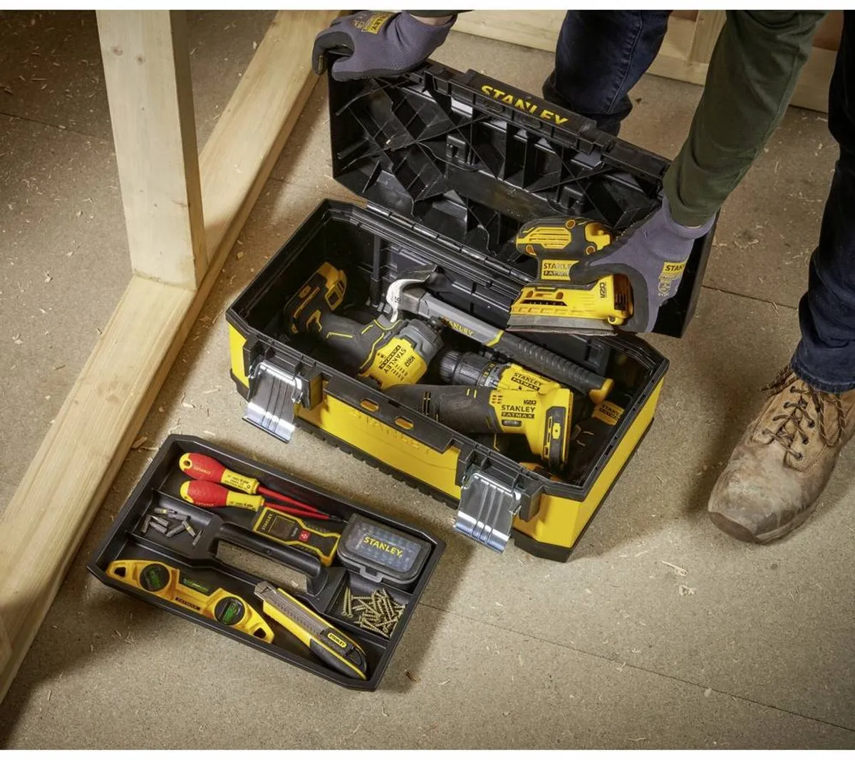 Stanley Gereedschapskoffer MP 20" - 2-delig - Zwart/Geel