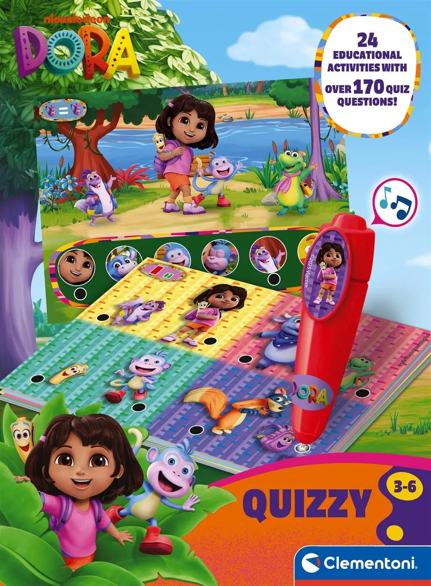 Clementoni Dora the Explorer Quizzy Educatief Spel - Interactieve Pen - 170+ Quizzen - 2016870 - afbeelding 3 van 6