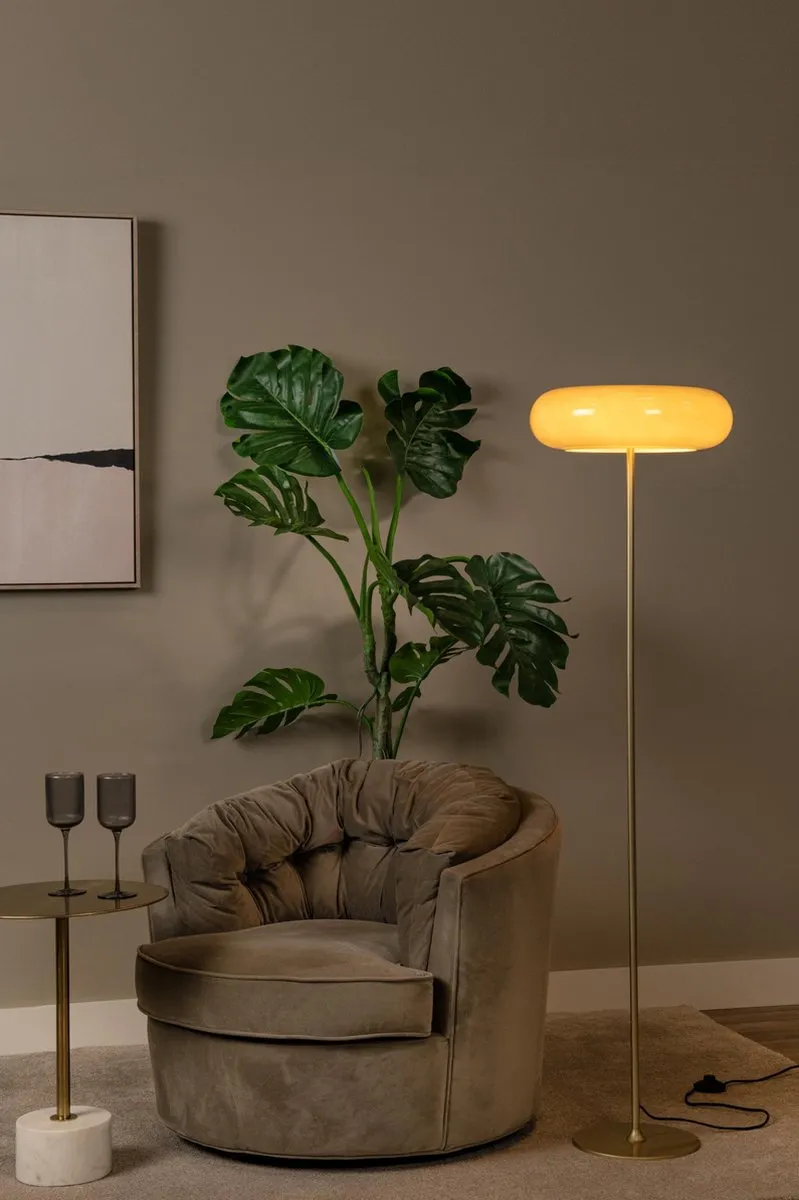 Lucide SENTINO Vloerlamp Ø40cm - 3xG9 - Taupe