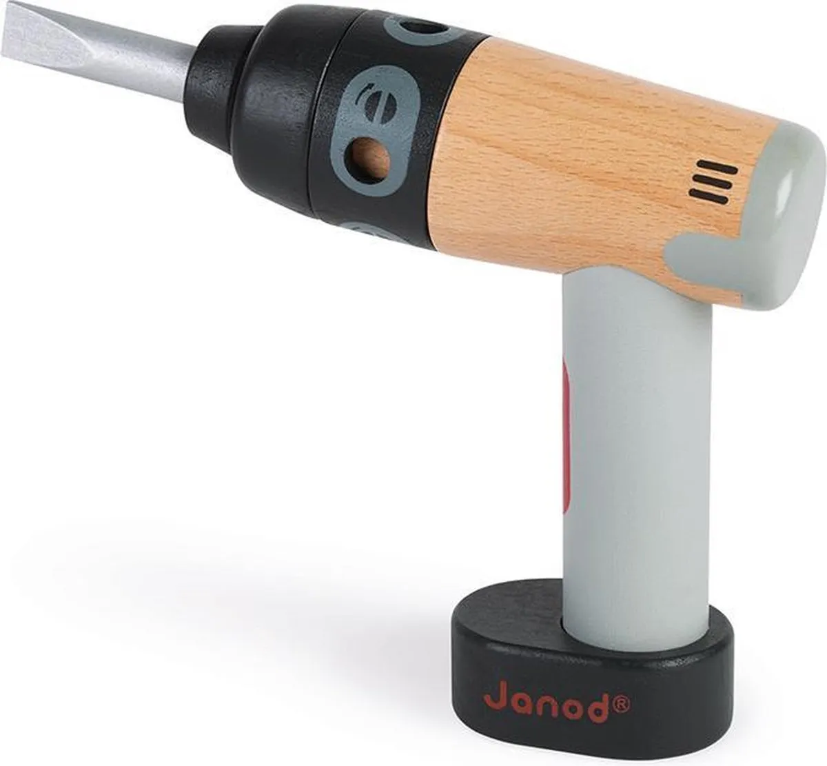 Janod Brico'kids Boormachine - Hout - Magnetisch Borenwisselsysteem - 3+ Jaar