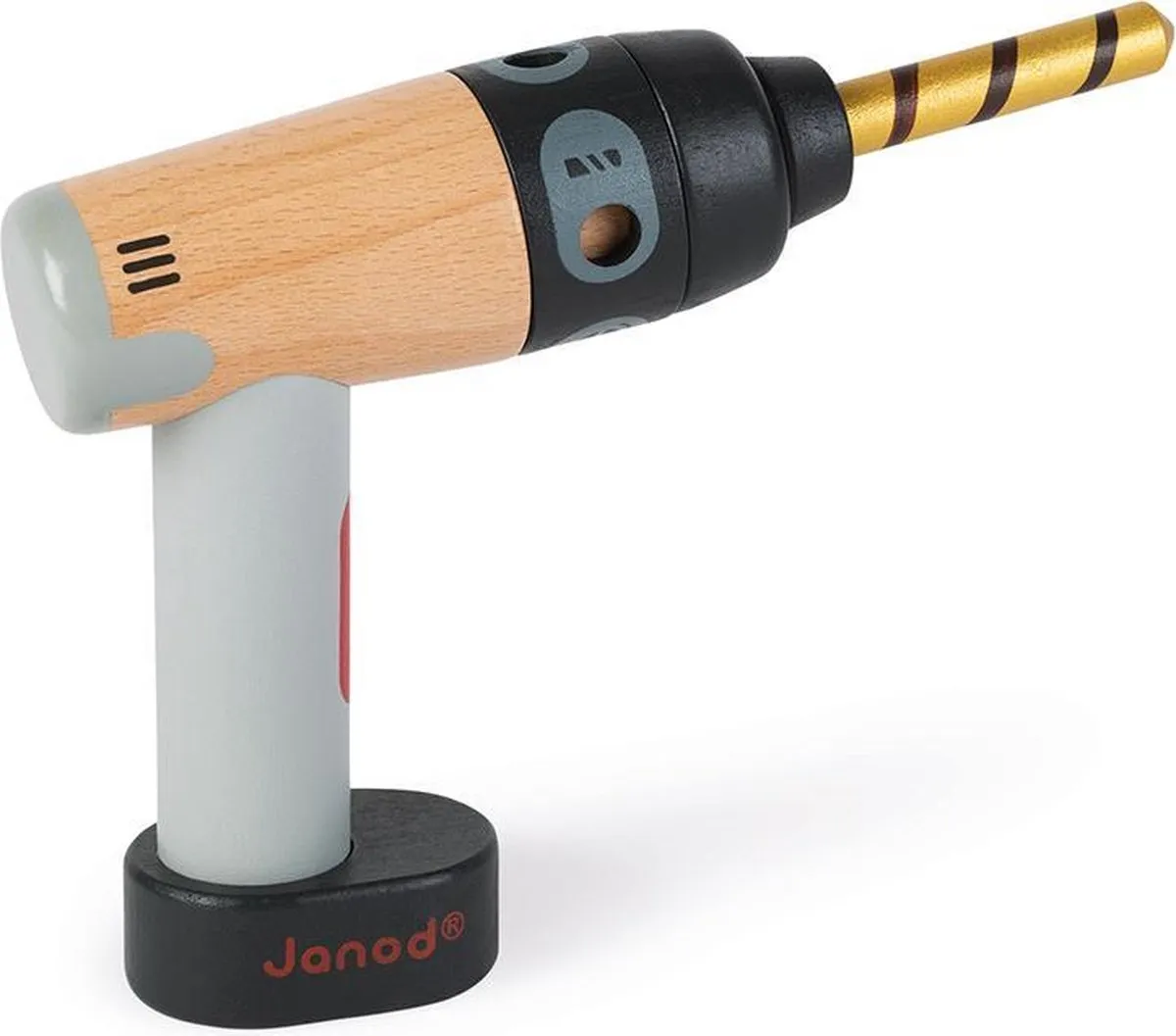 Janod Brico'kids Boormachine - Hout - Magnetisch Borenwisselsysteem - 3+ Jaar