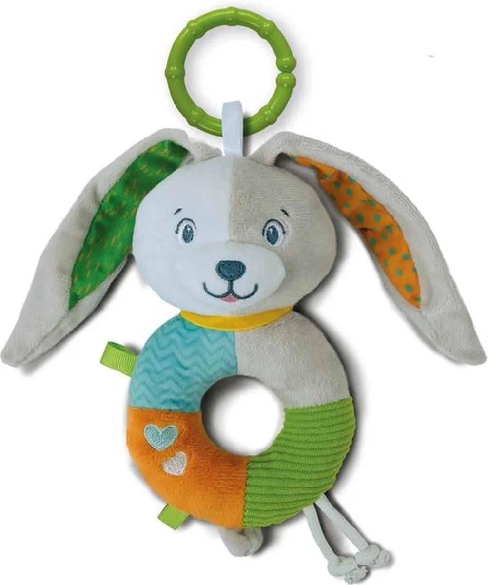 Clementoni Baby Lovely Zachte Rammelaar Bunny - Blauw