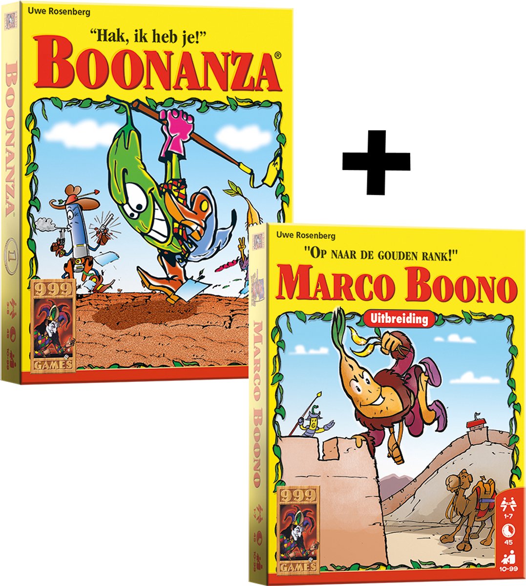 999 Games - Boonanza Kaartspel Met Extra Uitbreiding Marco Boono - Zeer interactief - Gezelschapsspel - Educatief spel - Snel spel - Klein cadeautje