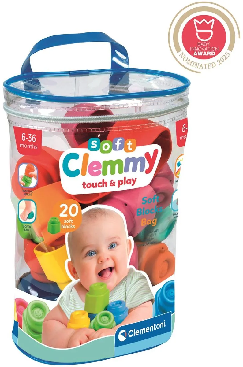Clementoni Soft Clemmy Stapelblokken - 20 Stuks