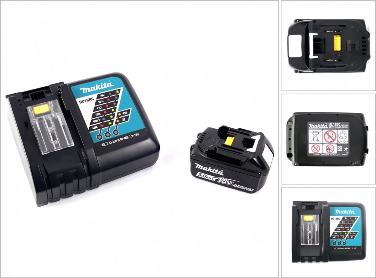 Makita DC18RC BL1850B Acculader + Accu 18V 5.0Ah