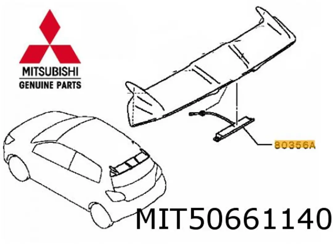 Mitsubishi Space Star Derde Remlicht 8334A124