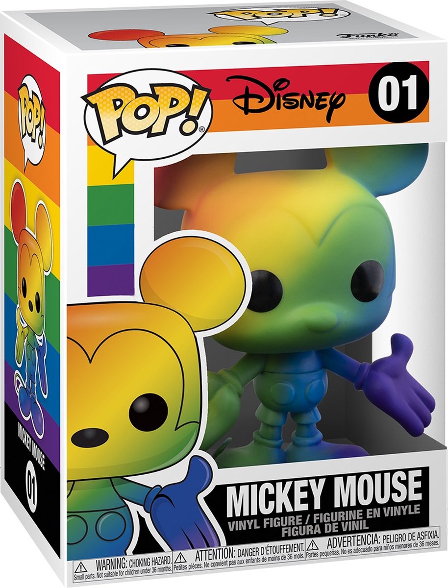 Funko Mickey Mouse - POP! Pride Mickey Mouse (RNBW) 9 cm Verzamelfiguur - Regenboog