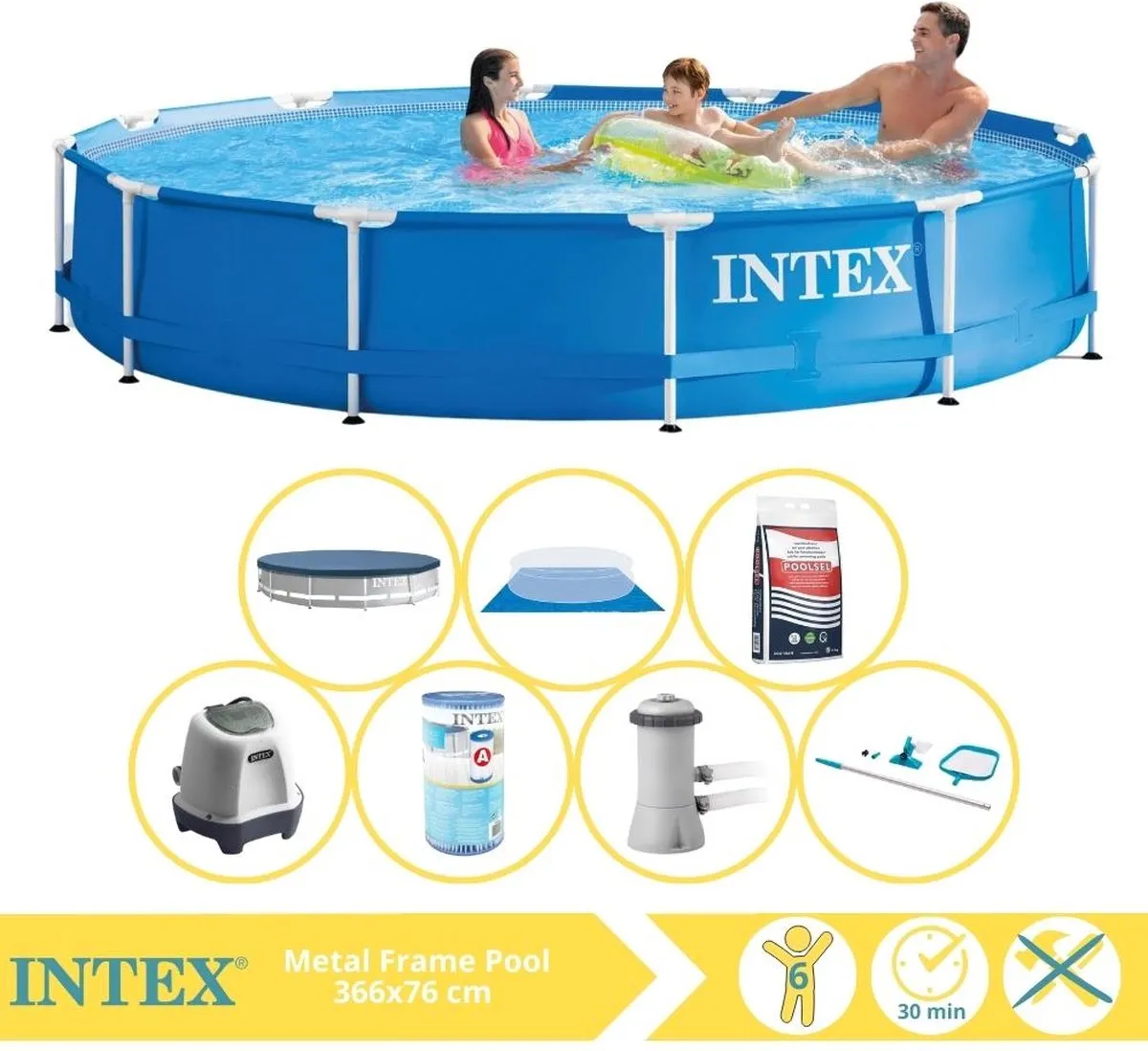 Intex Metal Frame Zwembad 366x76cm