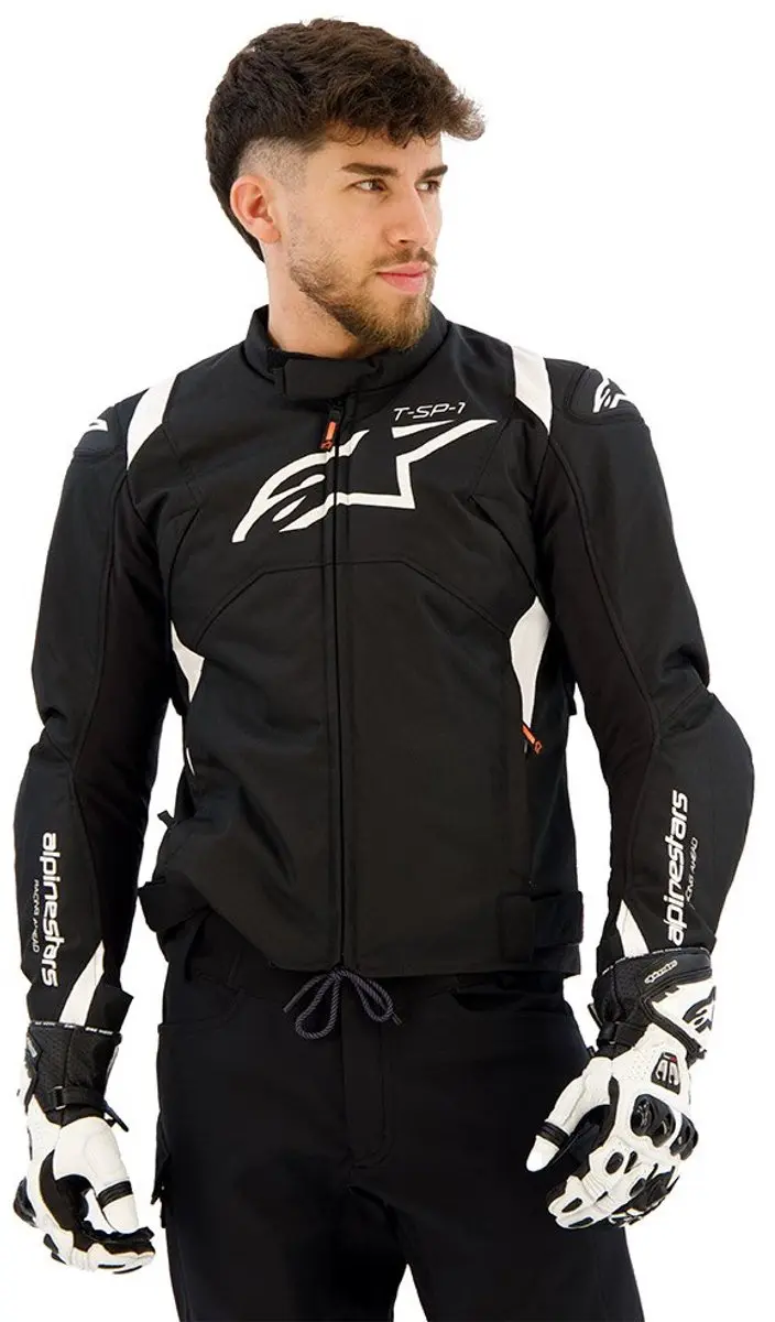 Alpinestars T-SP 1 V2 Waterproof Jas - Zwart/Wit - afbeelding 6 van 6