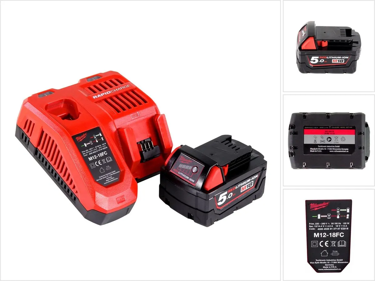Milwaukee M18NRG-501 Accu-starterset 18V