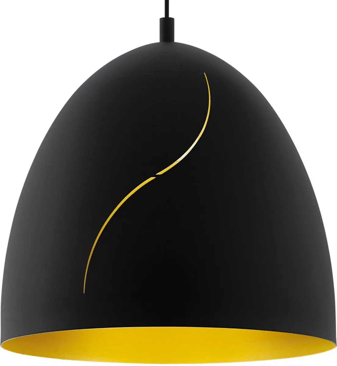 Eglo Hunningham Hanglamp Ø40,5cm - Zwart/Goud