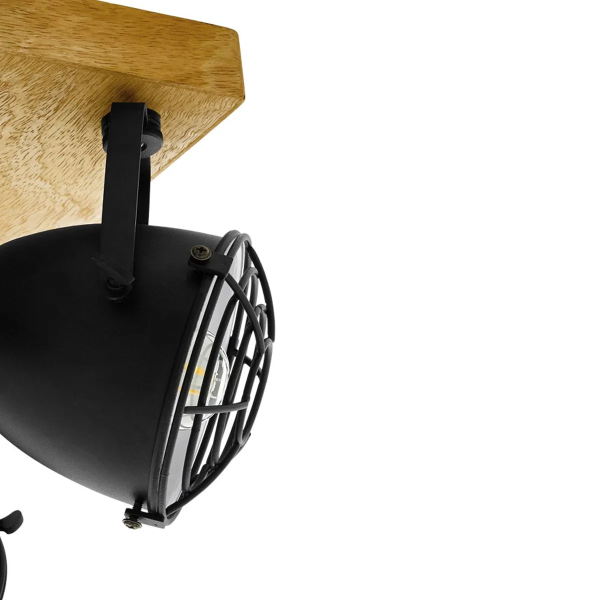 Eglo Gatebeck Wandlamp 4x E14 Hout/Zwart