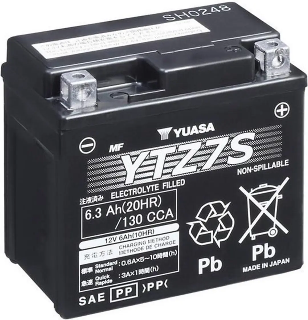 Yuasa YTZ7S AGM Accu 12V 6Ah - Honda