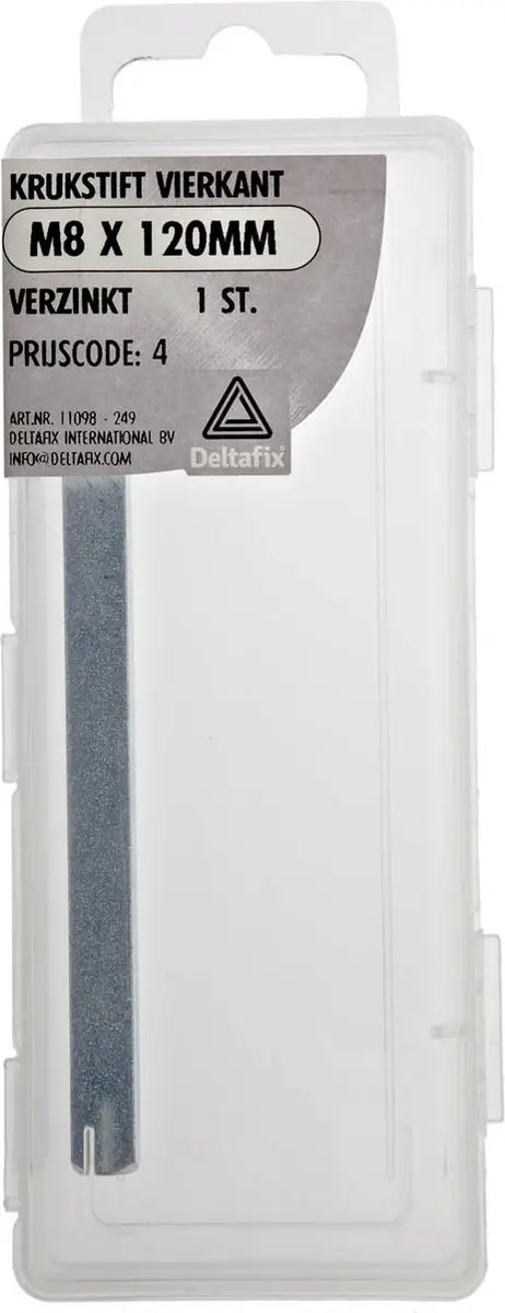 Deltafix Krukstift Vierkant M8 120mm - Verzinkt